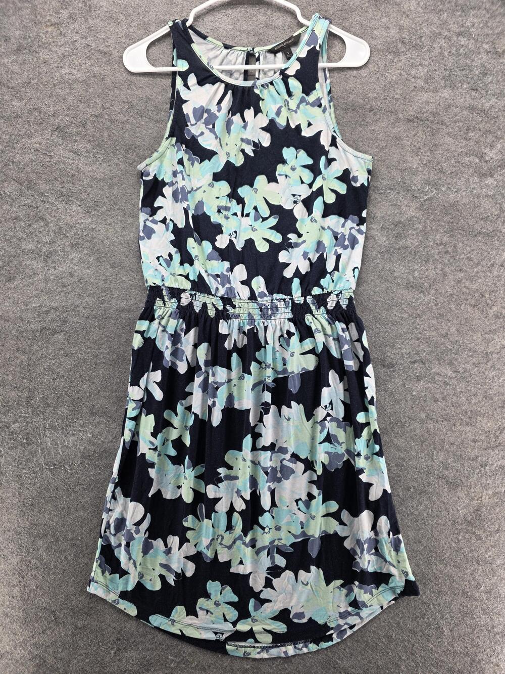 Banana Republic Dress Womens S Black Short Fit & Flare Sundress Smocked Strappy